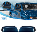 Set of 2 OEM Blue Top Side Mirror Covers for Chevy Silverado 1500 2500 3500 (2014–2019)