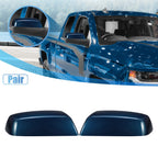 Set of 2 OEM Blue Top Side Mirror Covers for Chevy Silverado 1500 2500 3500 (2014–2019)