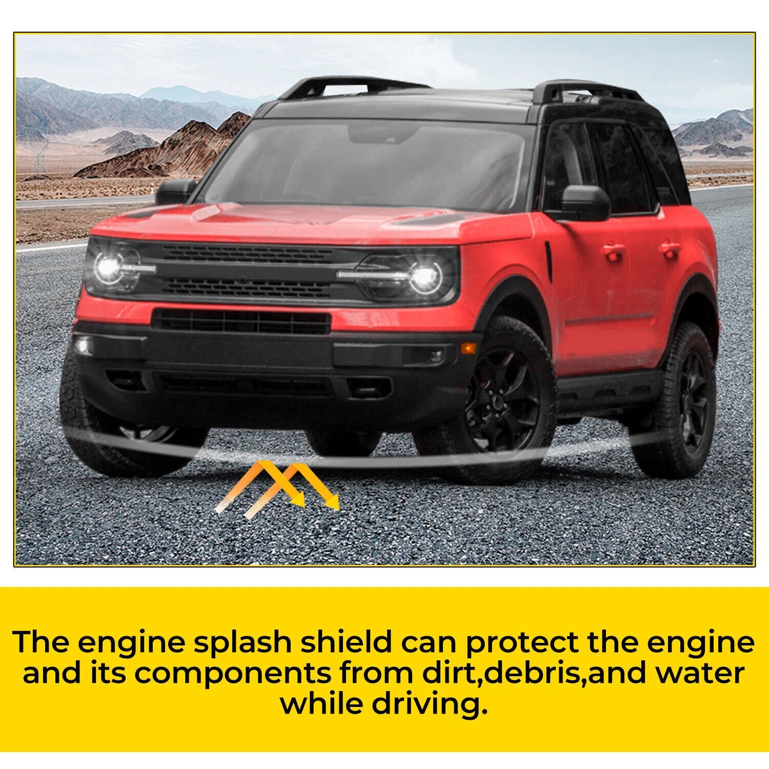 Front Lower Radiator Support Splash Shield for Ford Bronco Sport (2021–2023) LX6Z6775L