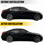 Chrome Delete Blackout Overlay Window Trim for Infiniti Q50 (2014â2023)