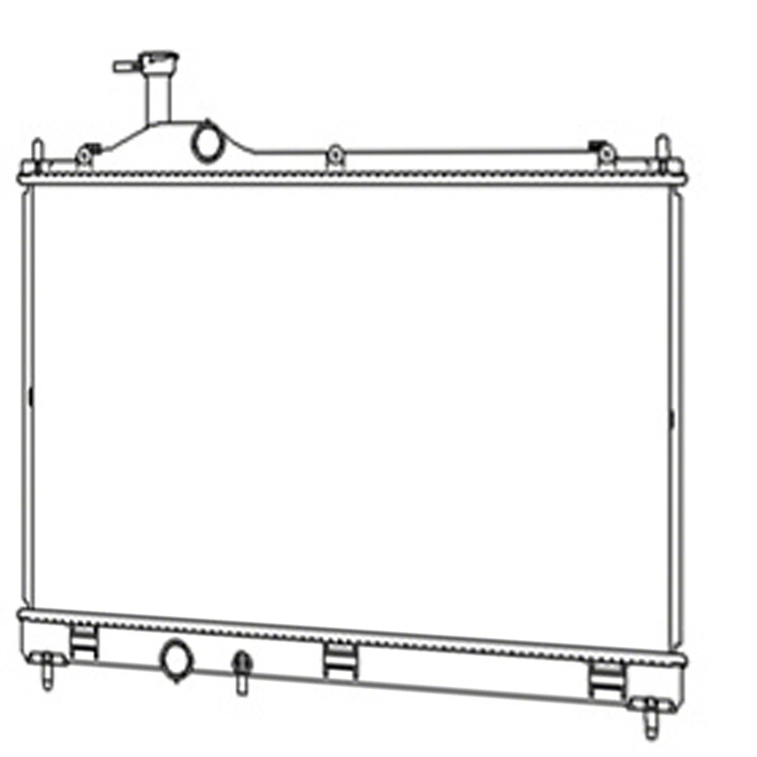Replacement Radiator for Mitsubishi Outlander (2014–2020) Plastic Aluminum