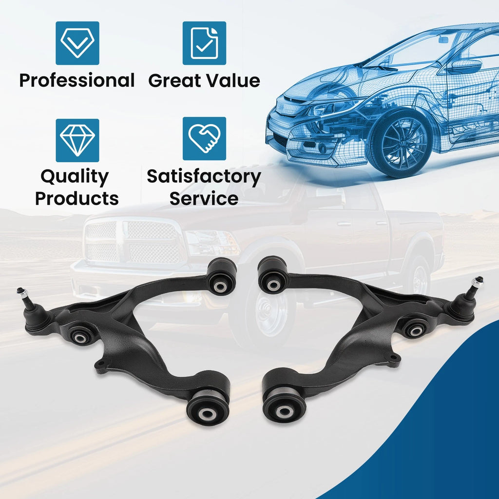 Set of 4 Front Complete Struts Control Arms for Ram 1500 (2011–2018)