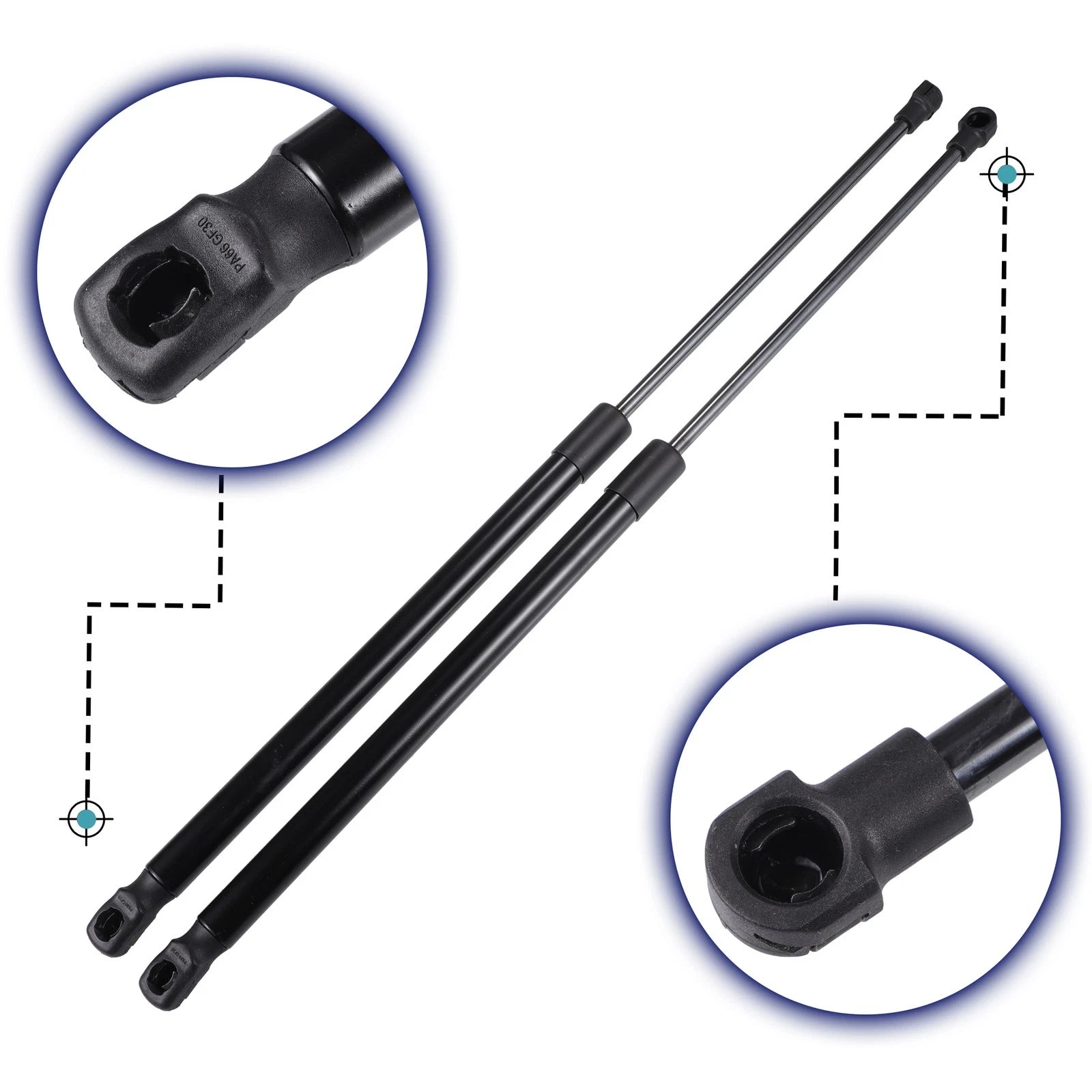 2Pcs Tailgate Gas Springs Lift Supports for Volkswagen Jetta (2009–2014)