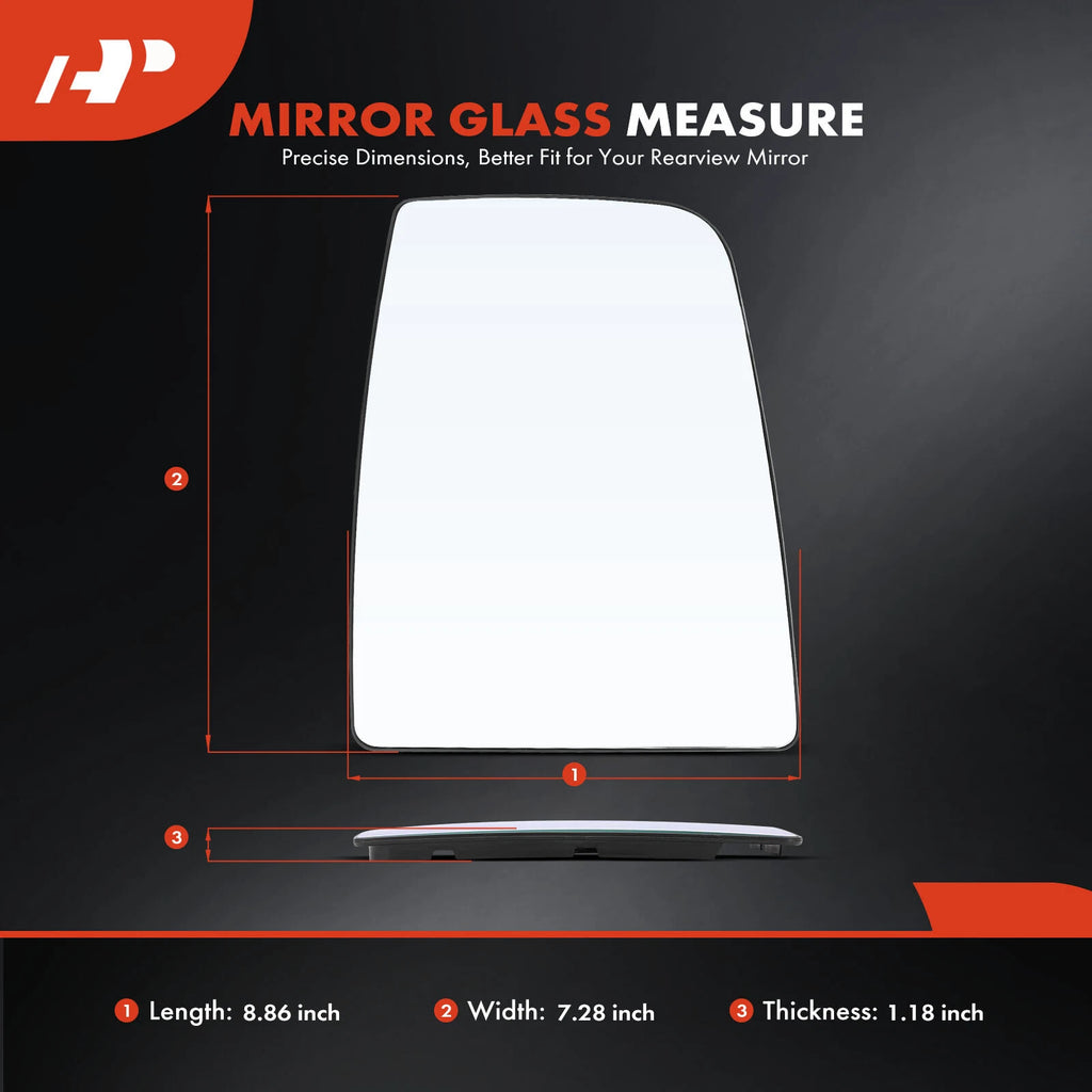Heated Passenger Upper Power Mirror Glass for Ford Transit-150 (2015–2019)