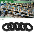 Set of 5 Oil Seal Rotary Shaft Seal NBR Rubber 30x50x10mm