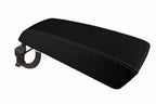 Console Lid Armrest Cover for Ford Edge (2011–2020) Carbon Fiber Gray Stitch