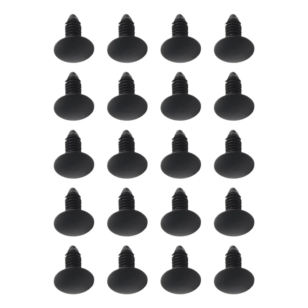 Rivet Screws 50Pcs Auto Plastic Black Fender Bumper Clips for Cars
