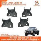 4 x Front Door Hinges for Nissan Navara D21 (1986-1997)