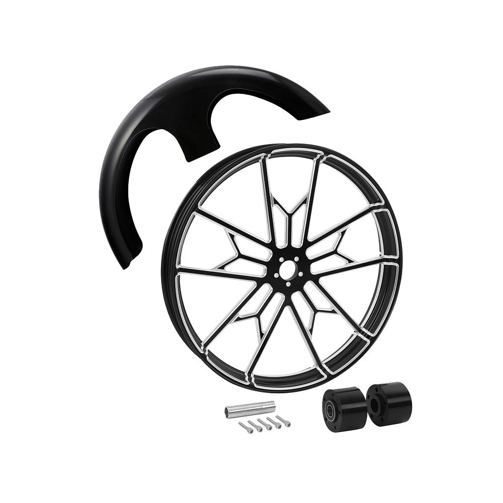 30" Front Fender & Wheel Rim Dual Hub for Harley Touring Electra Glide (2008–2025)