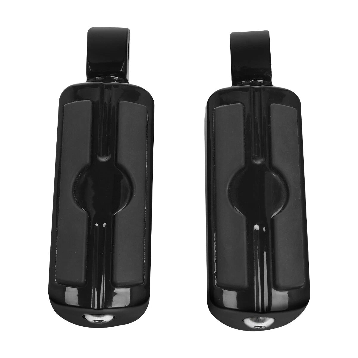 Black Passenger Footpegs for Harley Softail Deluxe Fat Bob (2018–2025)