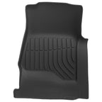 Set of 2 Black Floor Mats Liner for Silverado 1500 Double Cab (2014–2018)