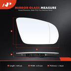 Heated Passenger Power Mirror Glass for Mercedes-Benz C180 E400