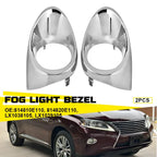 Chrome Front Fog Light Bezel Pair for Lexus RX350 RX450h (2013–2015)