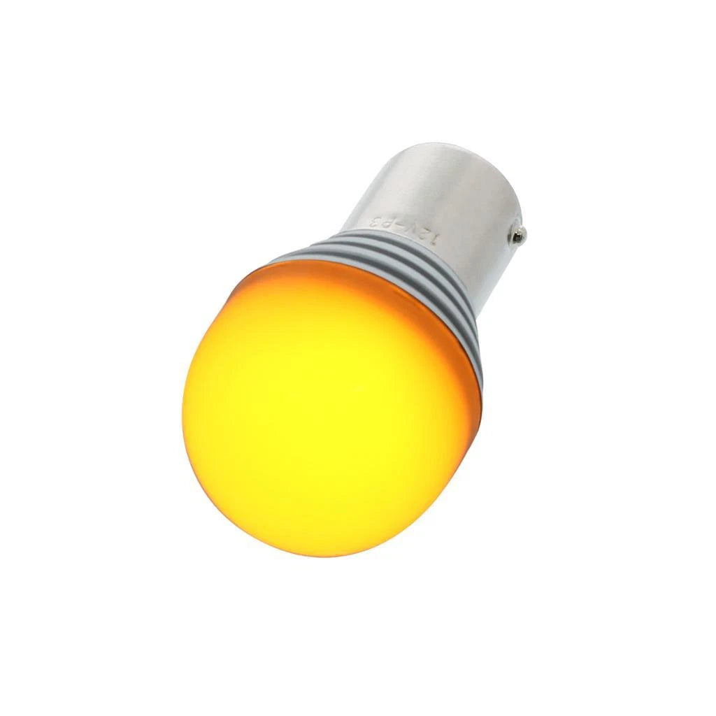360° Glow High Power LED Amber 1156 Bulb Replacement for Semi Trailer Lights (—)