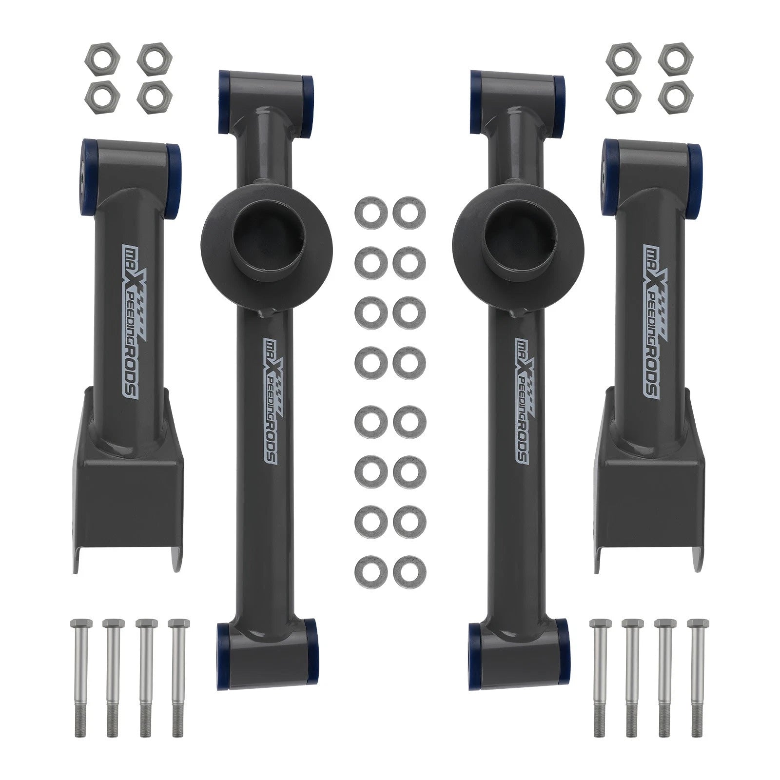 Set of 4 Rear Tubular Control Arms for Ford Mustang (1979–2004) Gray