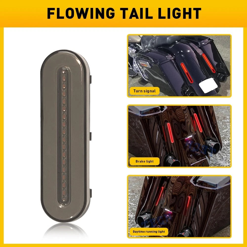 Smoked LED Brake Turn Signal Tail Strip Light for Universal Vehicles