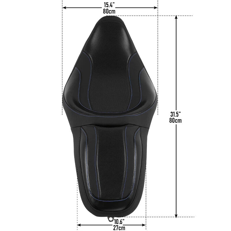 Rider Driver Passenger Seat for Harley Davidson Touring Glide (2009–2023)