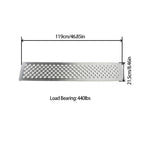 1 Pair Aluminum Loading Ramps for ATV Snow Blower (47.2" L x 8.5" W)