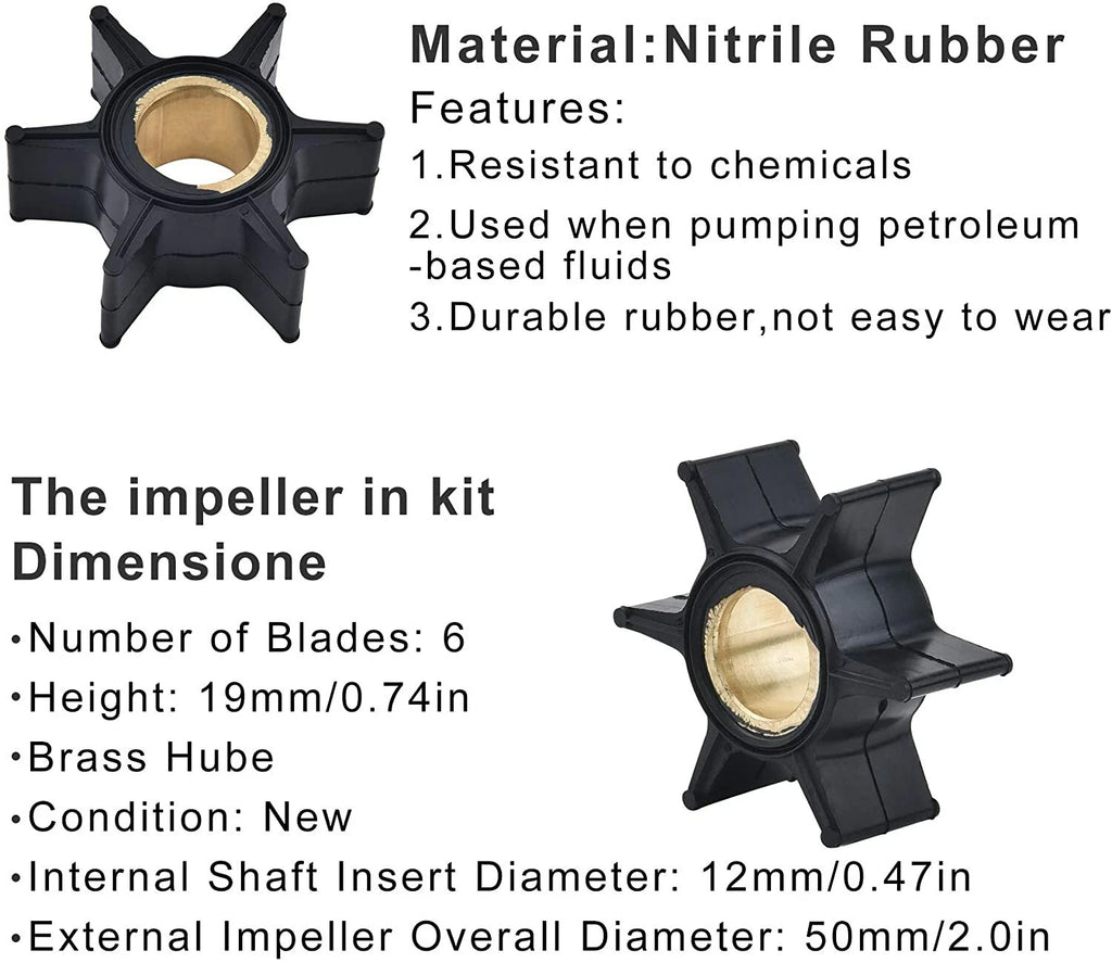 Water Pump Impeller Kit with Housing for Johnson Evinrude (393630)