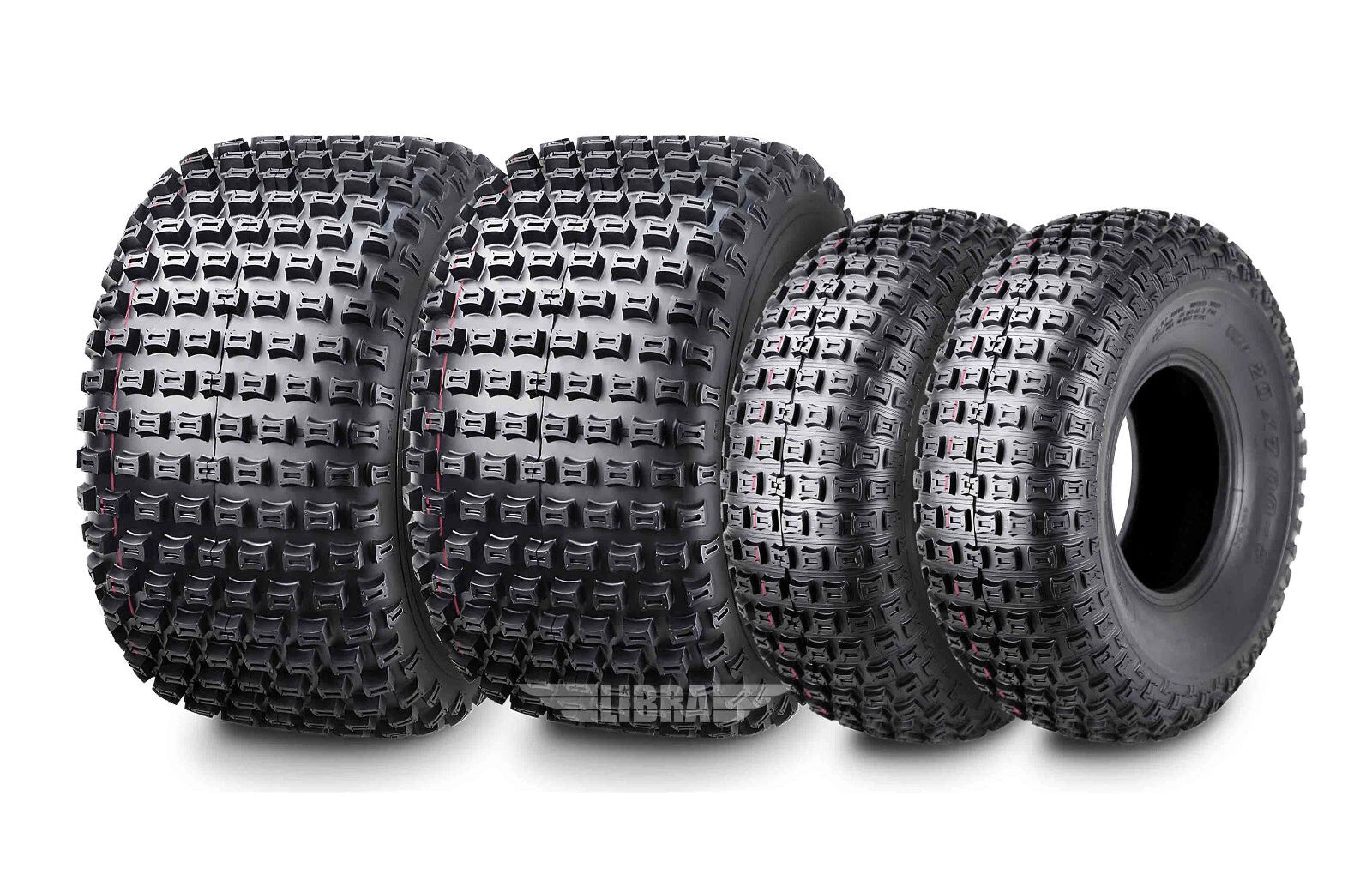 Set of 4 Heavy Duty ATV Tires 20x7-8 & 22x11-8 4PR