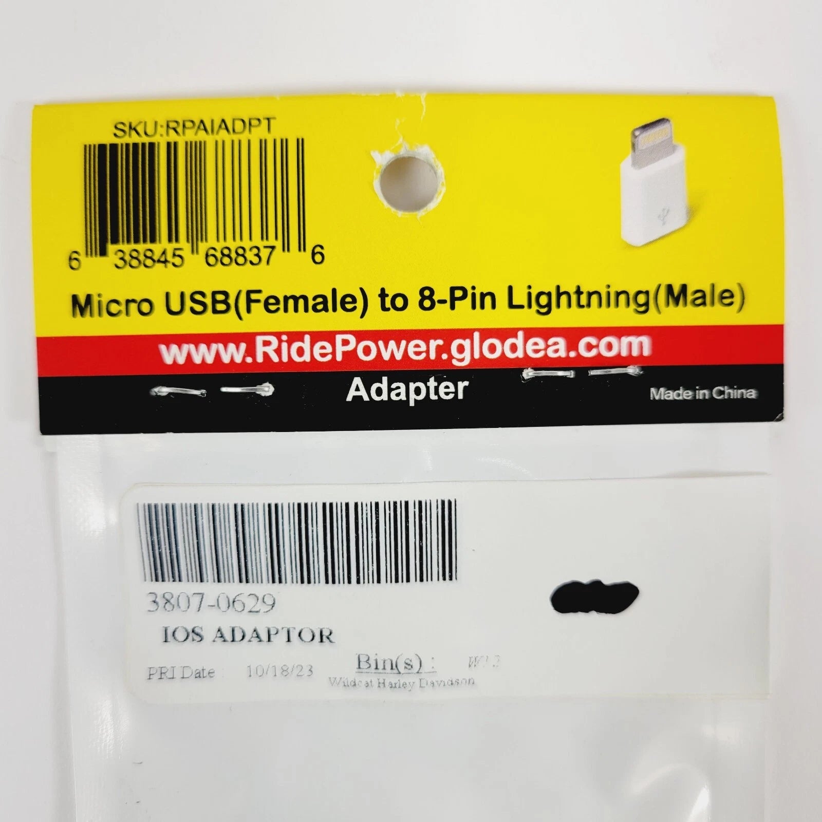 Micro USB Female to 8-Pin Lightning Male Adapter for iOS Devices