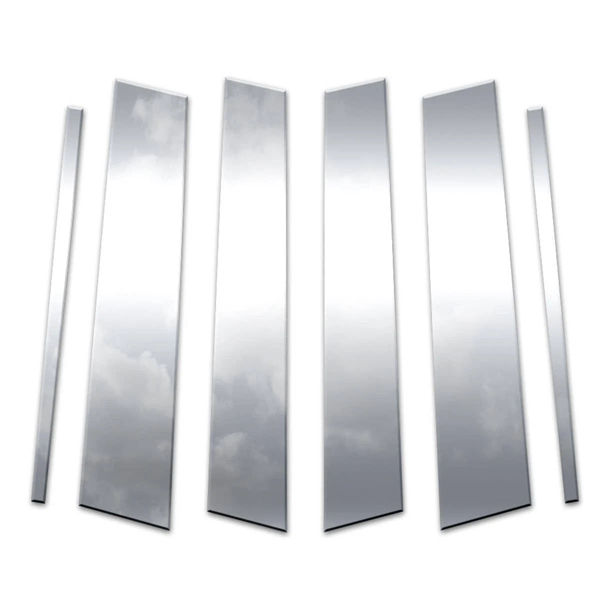 Stainless Steel Pillar Post Covers Kit for 2019–2024 Toyota RAV4 (6 Pieces)