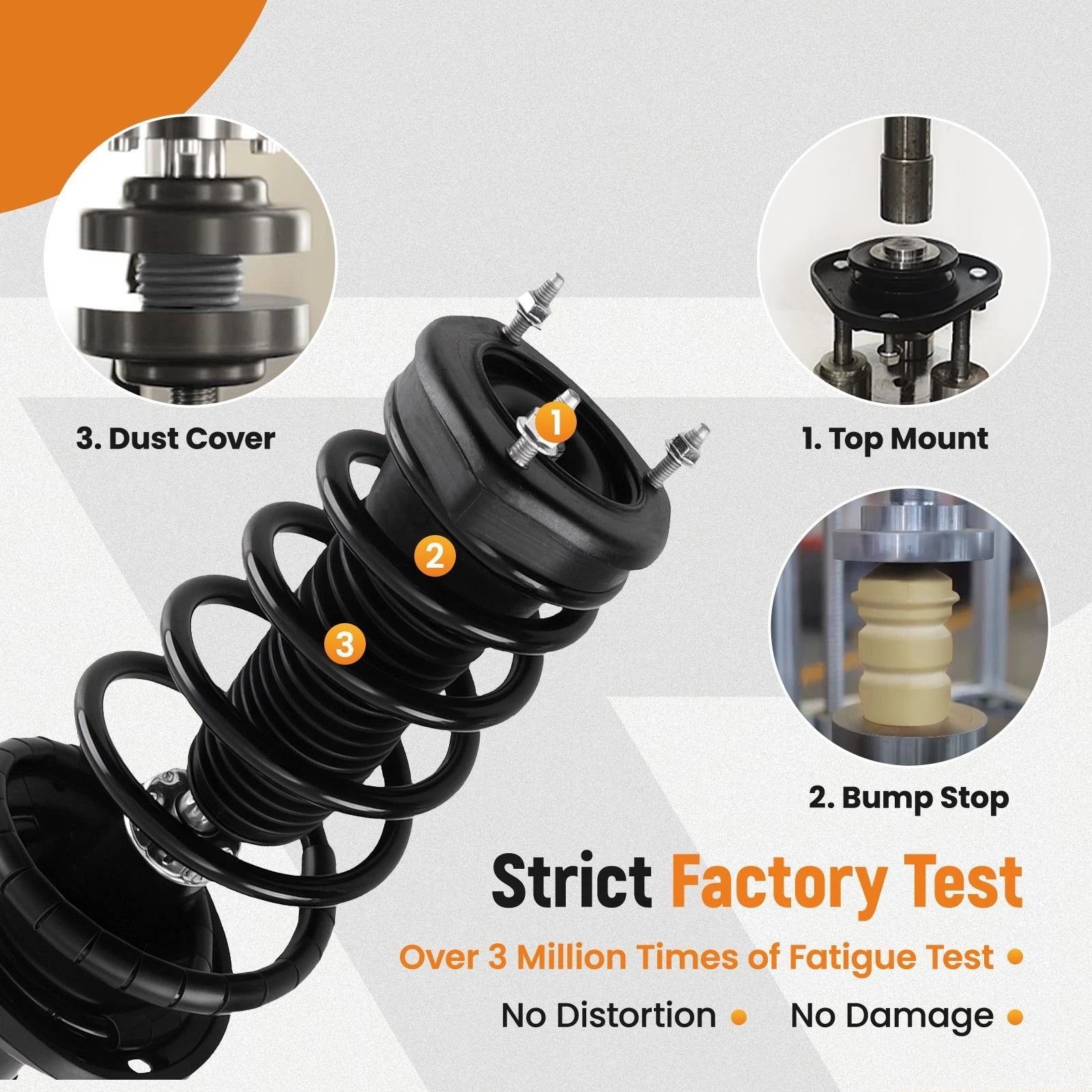 Set of 4 Complete Shocks Struts for Toyota Camry LE XLE (2012–2017)