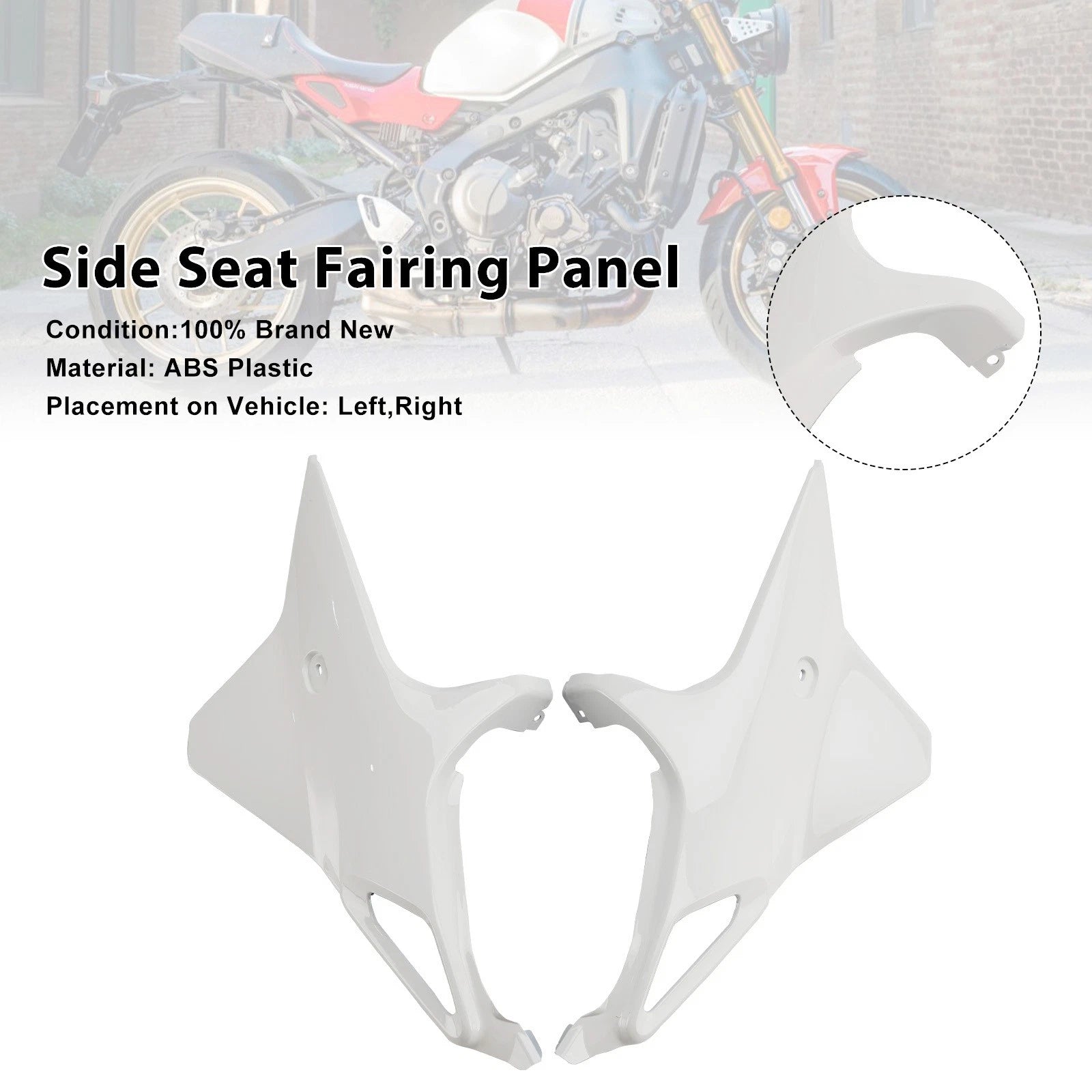 Side Seat Fairing Panel Cowl for Yamaha XSR 900 (2022–2025) White