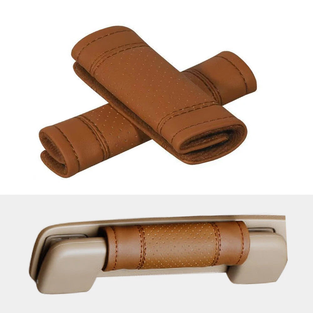 2X Faux Leather Door Handle Cover for Universal Car (2002–2019)