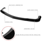 3Pc Front Bumper Lip Splitter Spoiler for Dodge Challenger (2015–2021)
