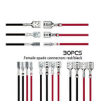 30pcs Speaker Connectors 2.8mm 4.8mm 6.3mm for Female