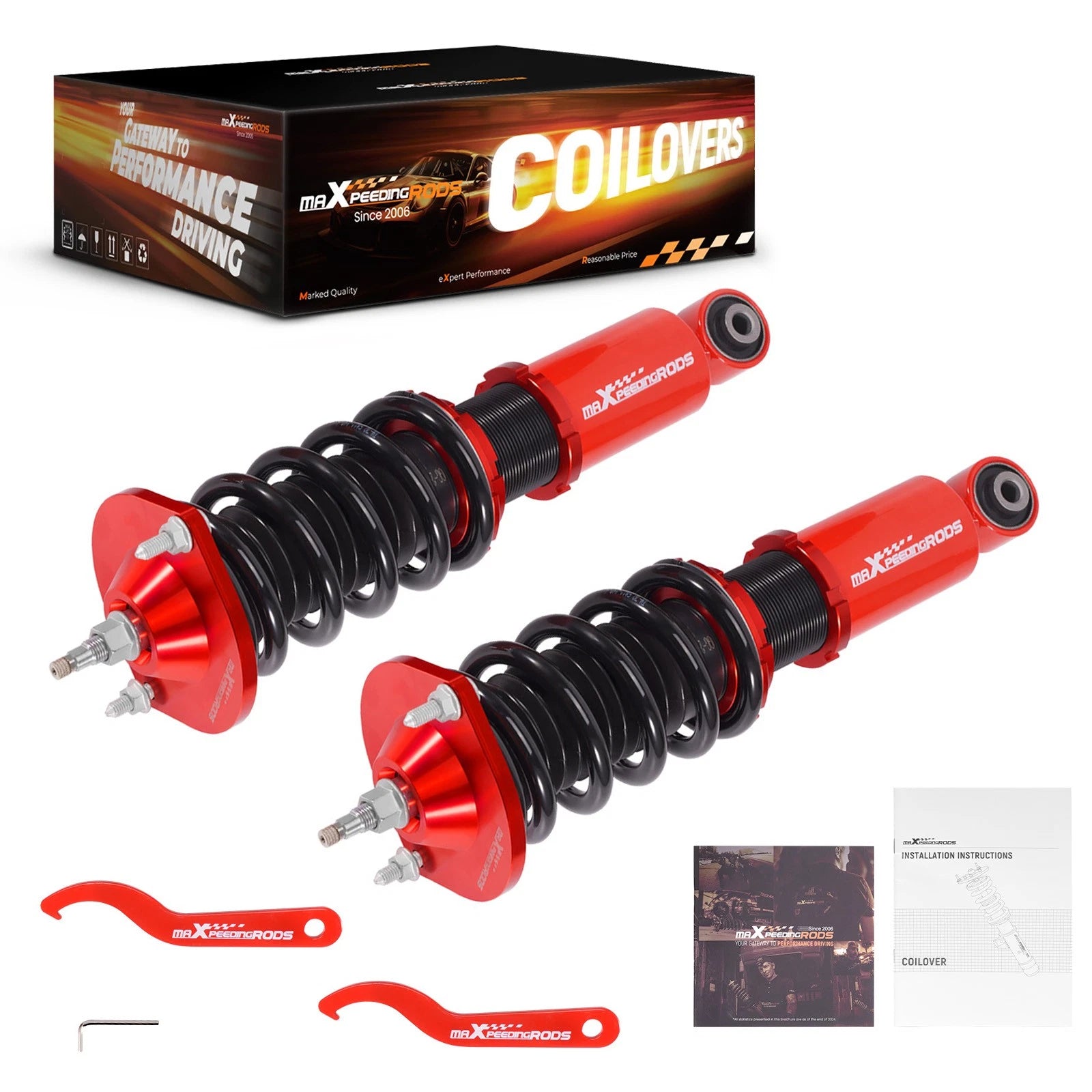 2X Front Coilover Suspension Shocks Kit for Mazda Miata MX5 (1990–2005)