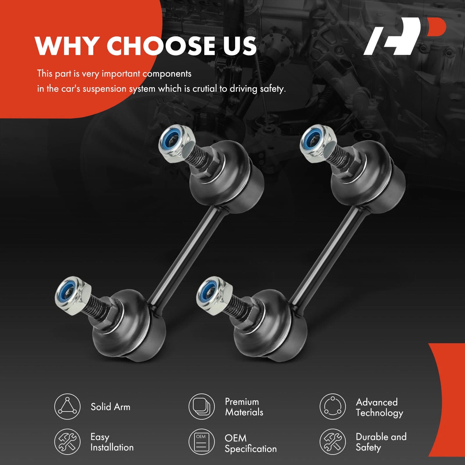 2X Rear Stabilizer Bar Link for Subaru Outback Legacy