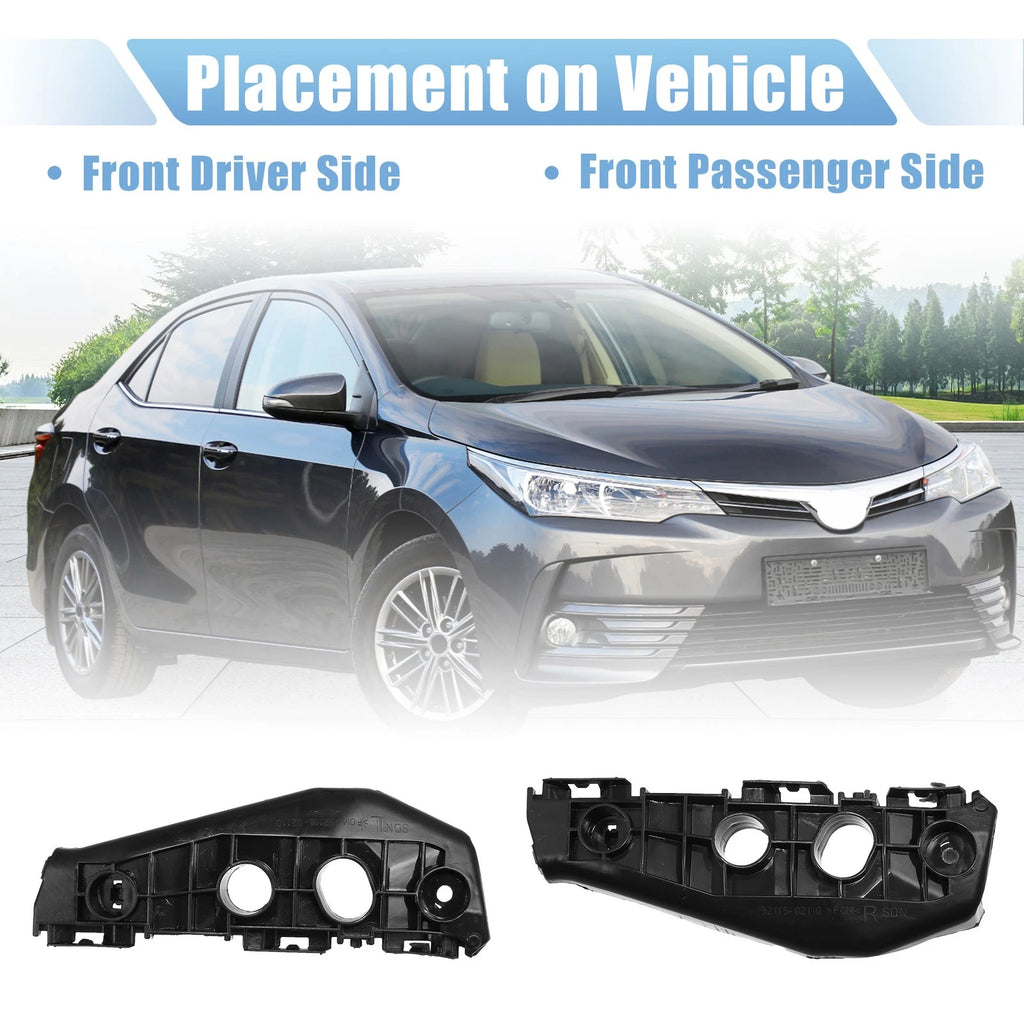 1 Pair Front Bumper Mounting Support Bracket 5211502130 for Toyota Corolla (2009–2011)
