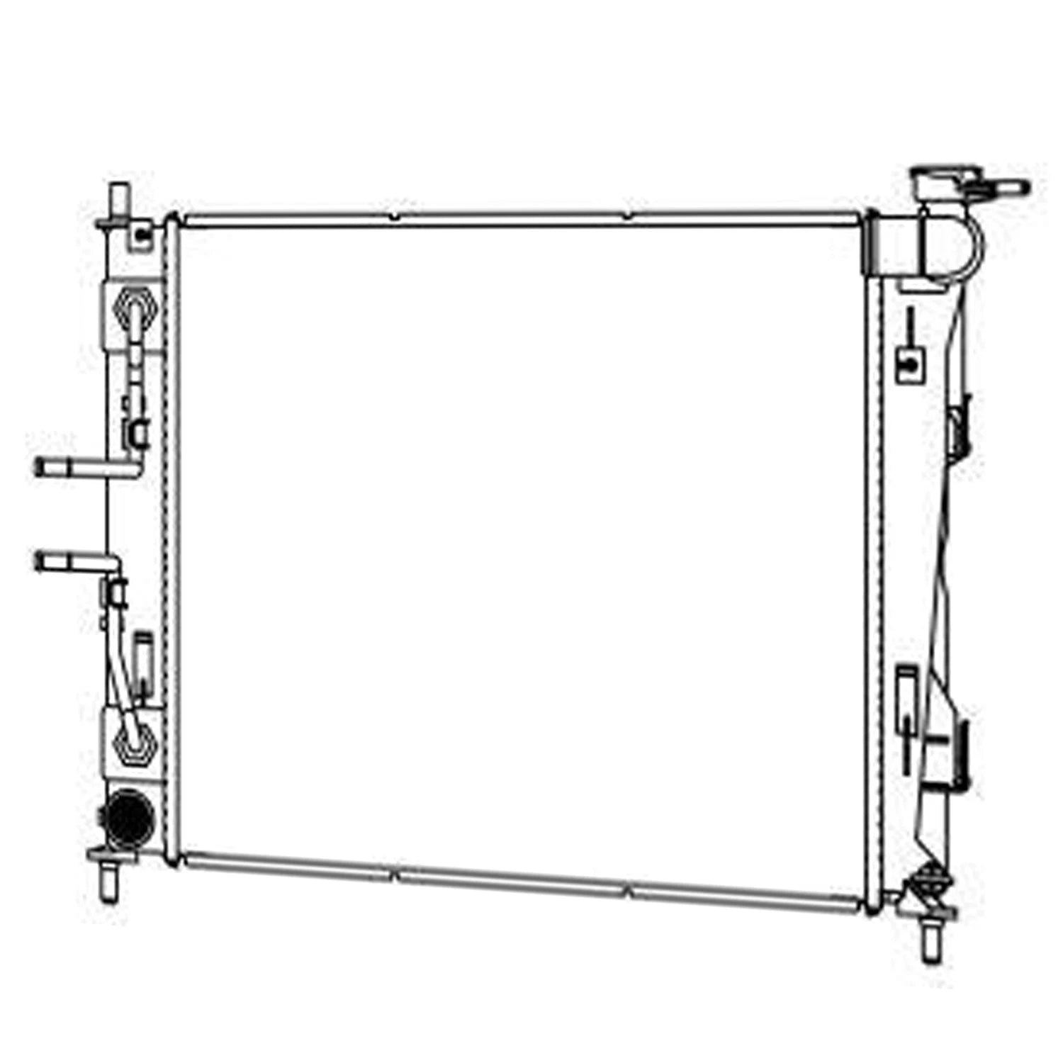 Replacement Plastic Aluminum Radiator for Toyota Hilux (2005–2015)