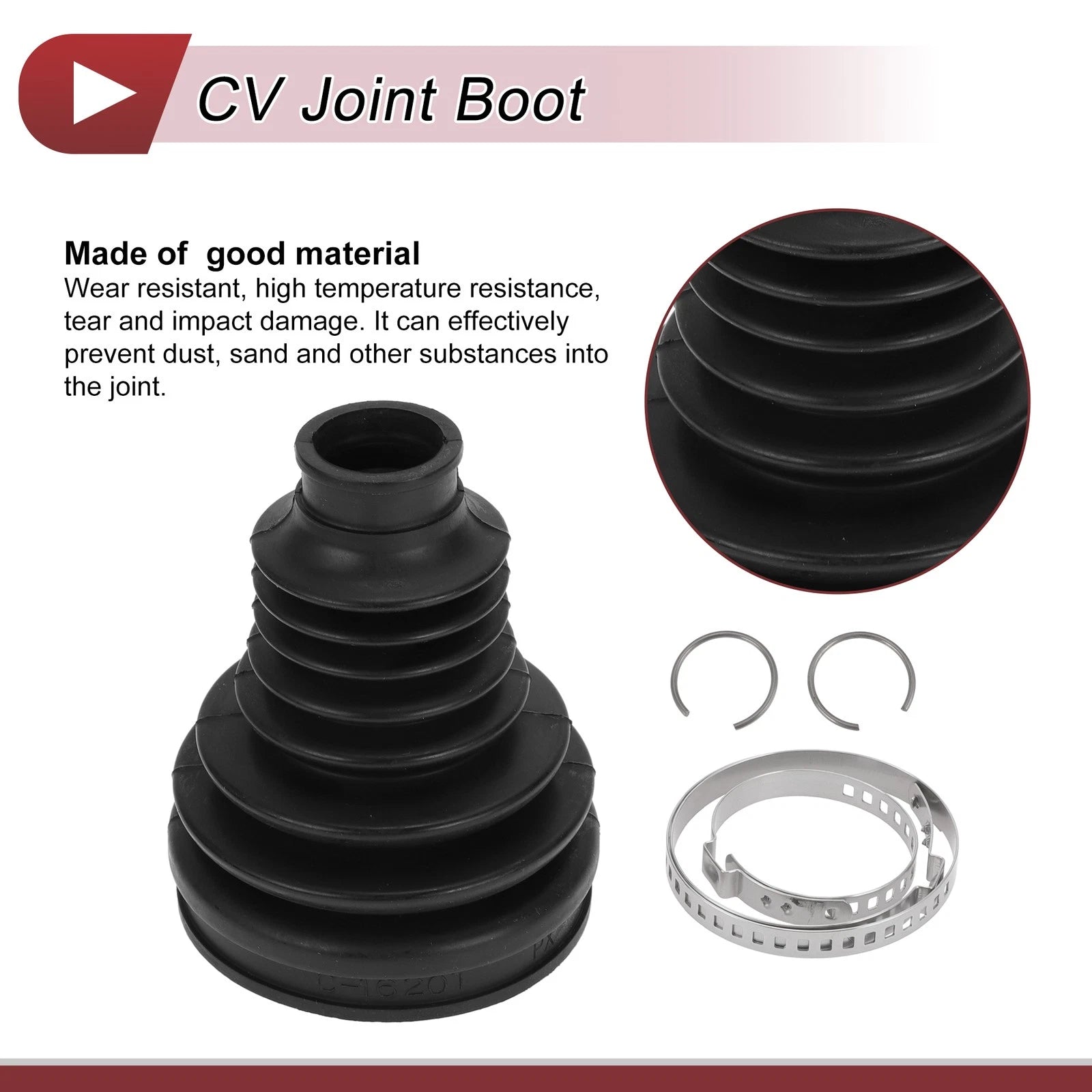 Inner CV Joint Boot Kit with Clamps for BMW X5 (2014–2018) - 31607608095