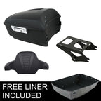 Matte Black Trunk Backrest Pad Mount Rack for Harley Touring (2014–2026)