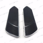 Set of 2 Black CNC Front Rider Floorboards for Harley Touring Softail (1984–2015)