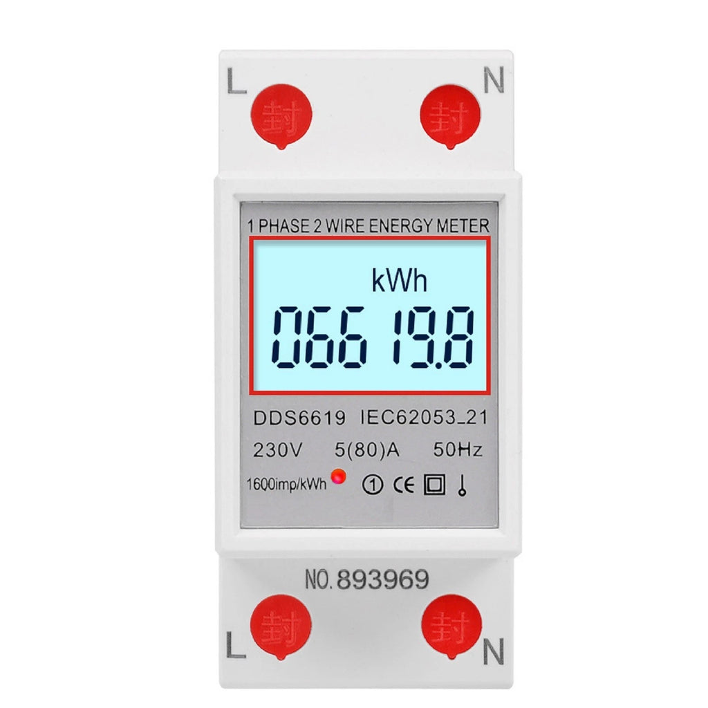 Digital Energy Meter 2 Wire 230V 580 Amp with LCD Display for Automotive