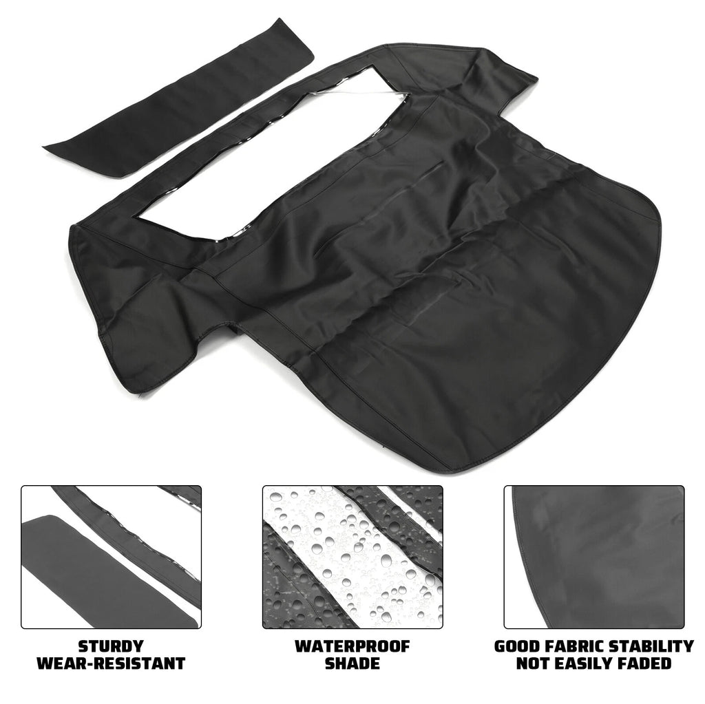 Black Convertible Soft Top with Window for Chevy C4 Corvette (1986–1993)