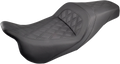 SADDLEMEN Slim Seat for FL (2008–2024) - Black - Lattice Stitch 808-07B-162