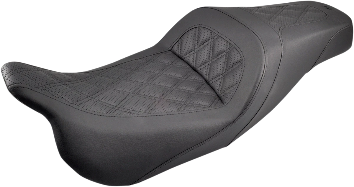 SADDLEMEN Slim Seat for FL (2008–2024) - Black - Lattice Stitch 808-07B-162
