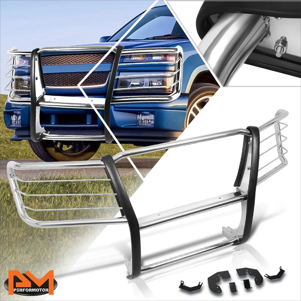 Bumper Brush Grille Guard Protector Chrome for Chevy Colorado/GMC Canyon (2004–2012)