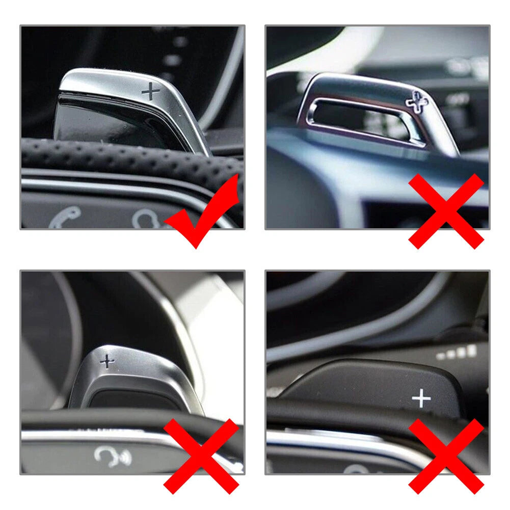 2X Steering Wheel Shifter Paddle Extensions Red for Audi R8 RS3 RS4 RS5 TT RS (2007–2023)