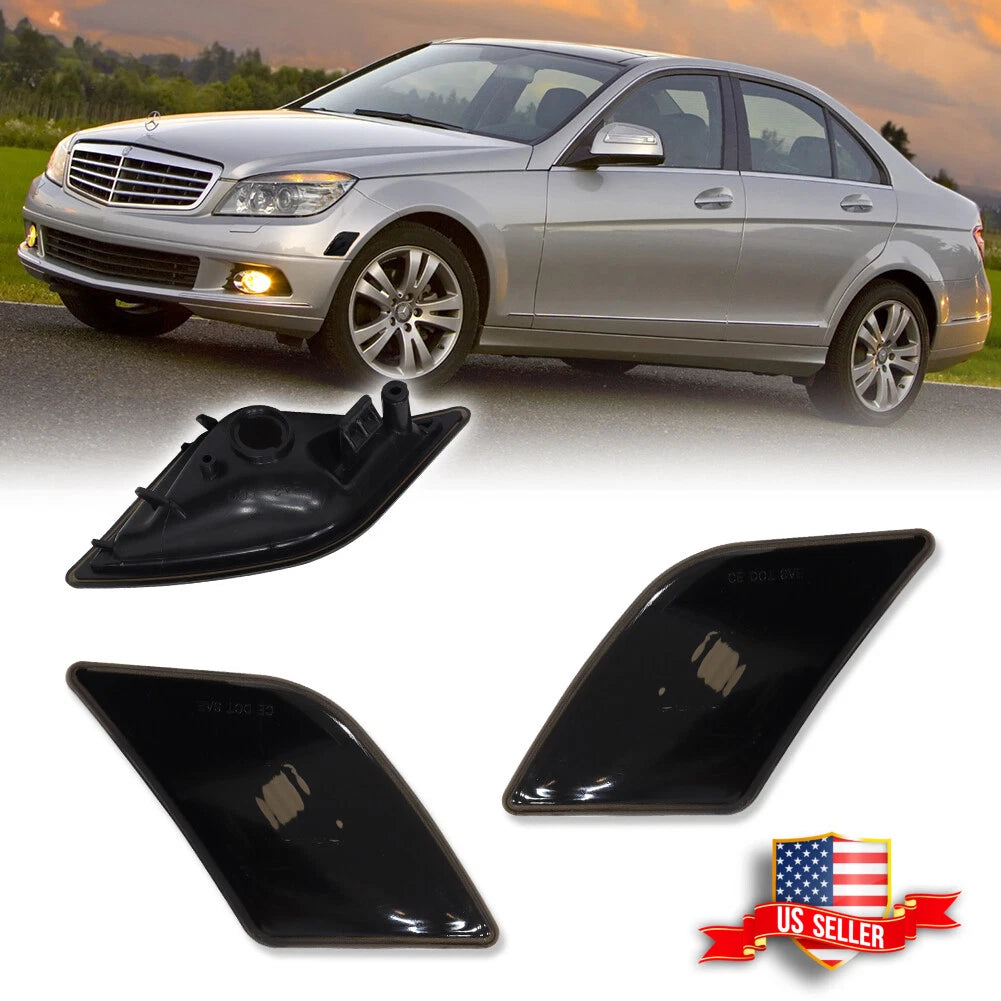 Smoked Front Side Marker Housings for Mercedes W204 C-Class (2008–2011)