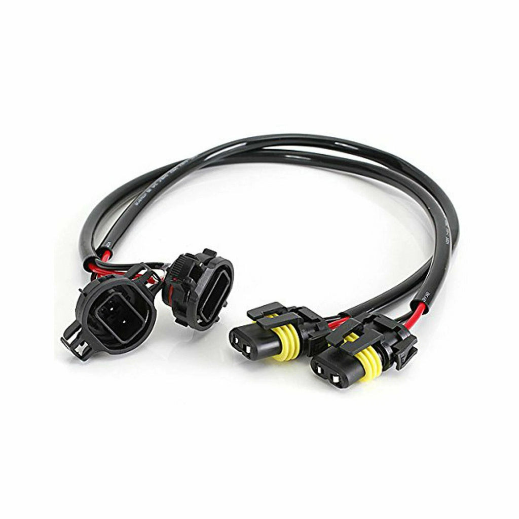 2x 5202 H16 to 9006 Socket Extension Wire Harness for HID Conversion (2014-2024)