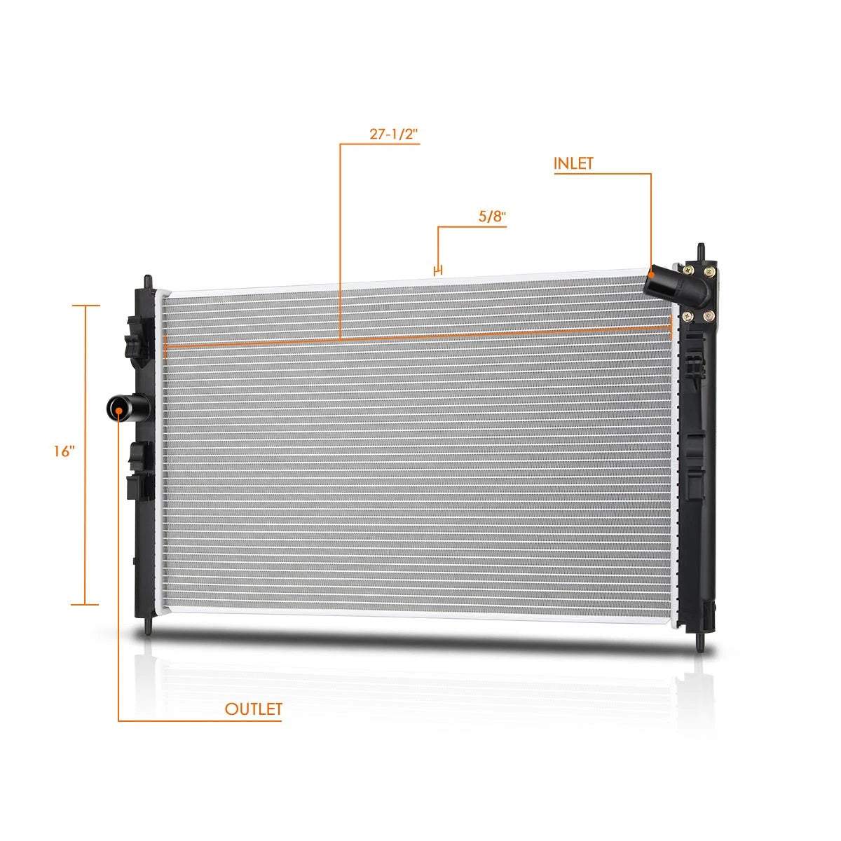 Aluminum OE Style Radiator for Mitsubishi Lancer (2014–2017) DPI-13525