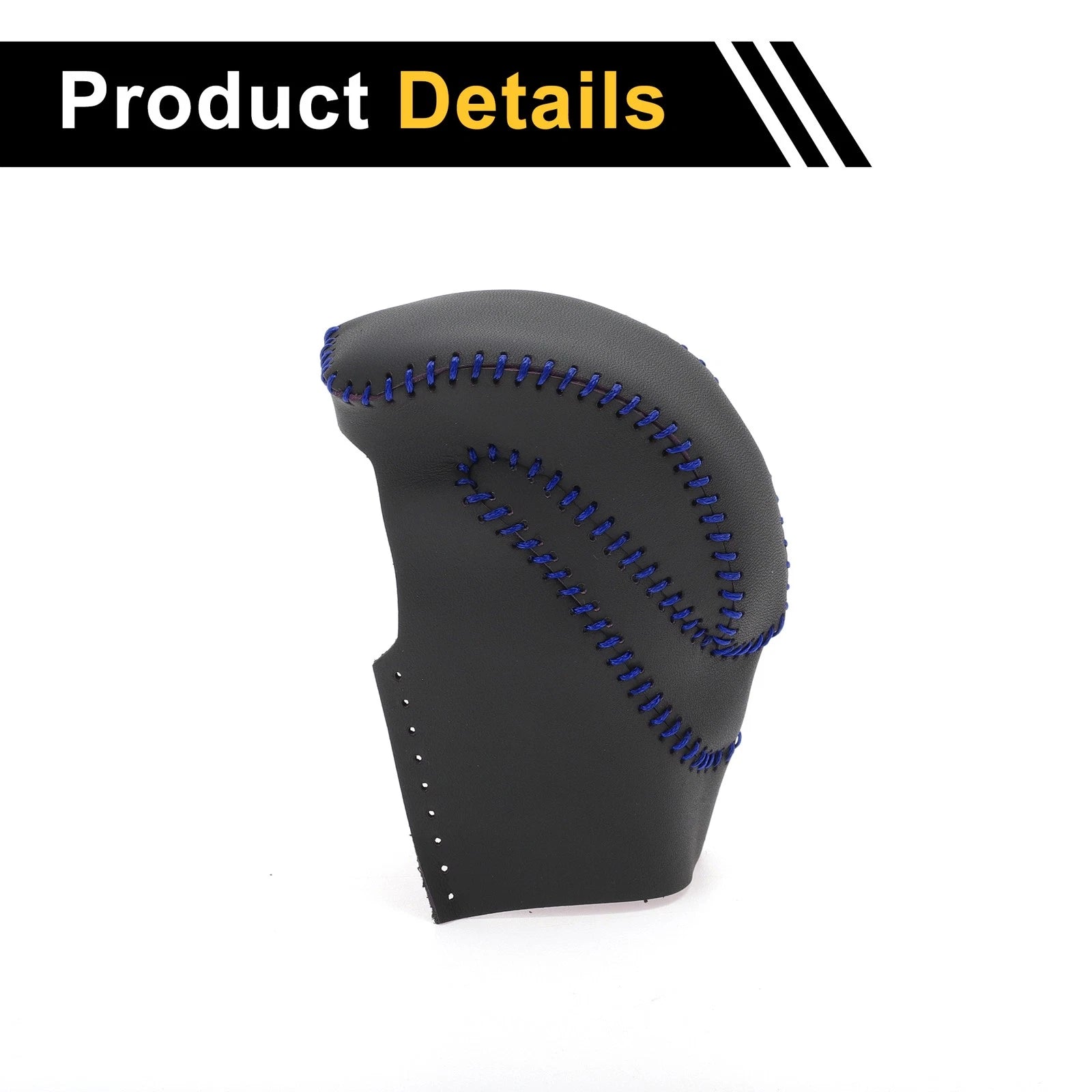 1 Pc Gear Shift Knob Cover for Honda Accord (2013–2017) Black Blue Faux Leather