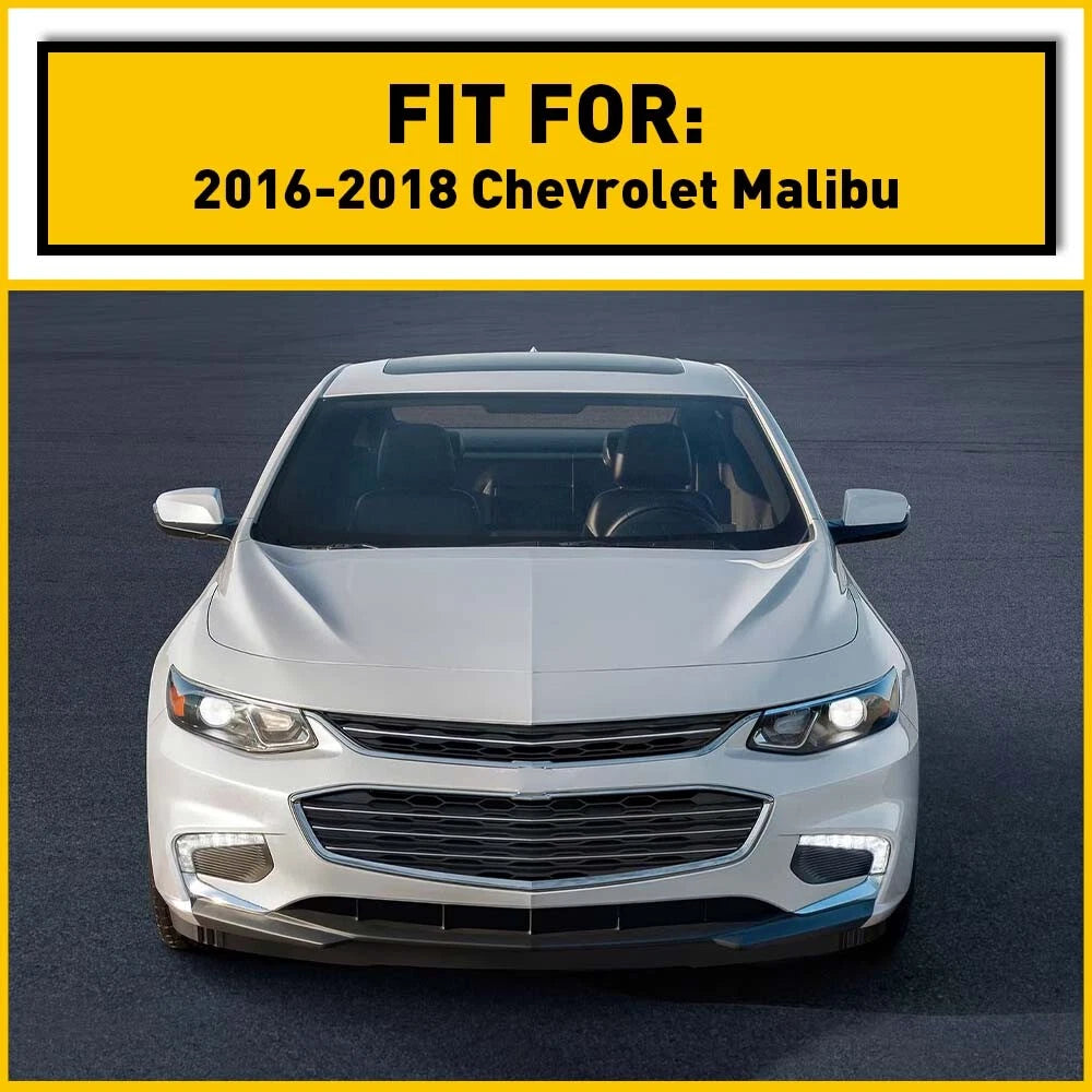 Set of 4 Bumper Grille Fog Light Covers for Chevrolet Malibu (2016–2018)