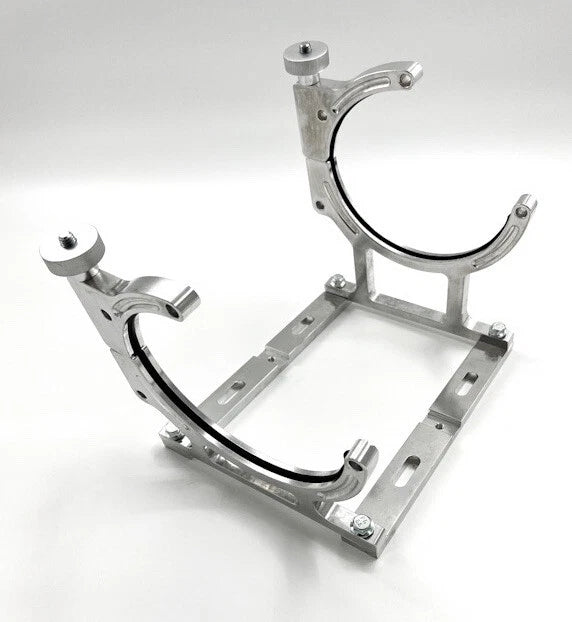 Polished Billet Aluminum NOS Single Bottle Bracket Holder for Universal (All Years)